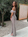Sparkly Off-shoulder Sleeveless Mermaid Sequin Long Prom Dresses For Party, PG565
