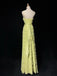 Simple Spaghetti Strap Sleeveless A-line Satin Long Prom Dresses For Party, PG299