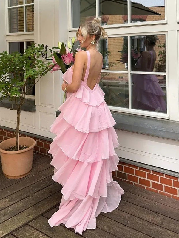 Formal Halter Sleeveless A-line Satin Long Prom Dresses For Party, PG721