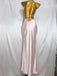 Soft Spaghetti Strap Sleeveless Mermaid Satin Long Prom Dresses For Party, PG395