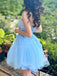 Elegant Sweetheart Sleeveless Short A-line Tulle Homecoming Dresses For Party, PGH247