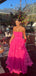 Formal Sweetheart Sleeveless A-line Tulle Long Prom Dresses For Party, PG662