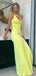 Sexy Asymmetric Sleeveless Mermaid Satin Long Prom Dresses For Party, PG835