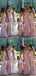 Sexy Sweetheart Sleeveless Mermaid Pink Bridesmaid Dresses For Wedding Party, PGB99