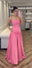 Soft Sweetheart Sleeveless A-line Satin Long Prom Dresses For Party, PG678