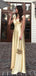 Sexy V-neck Sleeveless A-line Satin Long Prom Dresses For Party, PG783