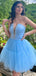 Elegant Sweetheart Sleeveless Short A-line Tulle Homecoming Dresses For Party, PGH247