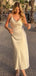 Sexy Spaghetti Strap Sleeveless Mermaid Satin Long Prom Dresses For Party, PG860