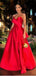 Unique Sweetheart Sleeveless A-line Satin Long Prom Dresses For Party, PG569