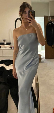 Soft Sweetheart Sleeveless Mermaid Satin Long Prom Dresses For Party, PG991