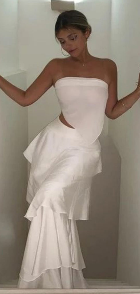 Soft Sweetheart Sleeveless Mermaid Satin Long Prom Dresses For Party, PG755