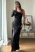 Sexy One-shoulder Sleeveless Mermaid Sequin Long Prom Dresses For Party, PG641