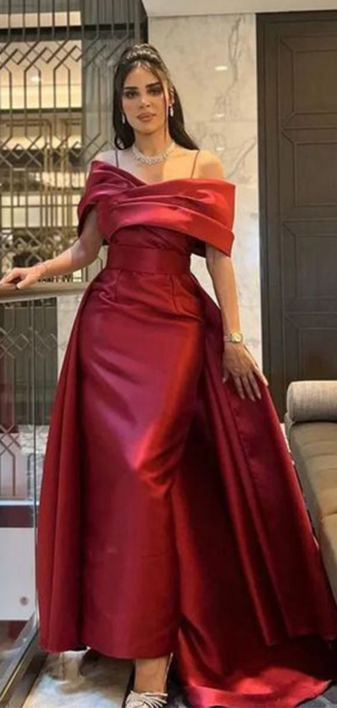 Formal Off-shoulder Sleeveless Mermaid Long Prom Dresses For Party, PG505