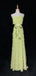 Simple Spaghetti Strap Sleeveless A-line Satin Long Prom Dresses For Party, PG299