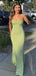 Sexy Spaghetti Strap Sleeveless Mermaid Long Prom Dresses, PG75