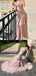 Soft Spaghetti Strap Sleeveless Mermaid Satin Long Prom Dresses For Party, PG589