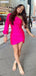 Simple One-shoulder Short Mermaid Satin Homecoming Dresses For Party, PGH307