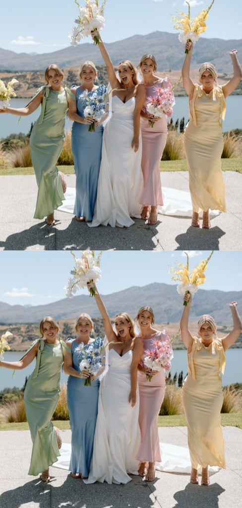 Sexy Jewel Sleeveless Mermaid Bridesmaid Dresses For Wedding Party, PGB103