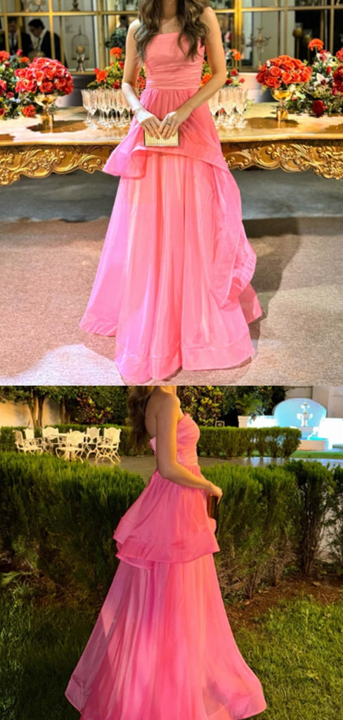 Formal Sweetheart Sleeveless A-line Tulle Long Prom Dresses For Party, PG670