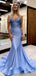 Sexy Spaghetti Strap Mermaid Sleeveless Prom Dresses With Trailing For Party, PG147