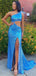 Elegant One-shoulder Mermaid Sleeveless With Trailing Long Prom Dresses For Party, PG115