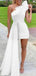 Sexy One-shoulder Sleeveless Short Mermaid White Homecoming Dresses For Party, PGH114