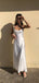 Soft Spaghetti Strap Sleeveless A-line Satin Long Prom Dresses For Party, PG403