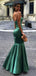 Sexy Sweetheart Sleeveless Mermaid Satin Long Prom Dresses For Party, PG791