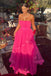 Formal Sweetheart Sleeveless A-line Tulle Long Prom Dresses For Party, PG662