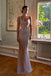 Shiny Spaghetti Strap Sleeveless Mermaid Sequin Long Prom Dresses For Party, PG509