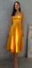 Soft Square Sleeveless Satin A-line Long Prom Dresses For Party, PG427