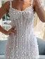 Elegant Spaghetti Strap Sleeveless Mermaid Homecoming Dresses For Party, PGH463