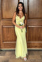 Elegant Spaghetti Strap Sleeveless Mermaid Lace Long Prom Dresses For Party, PG625
