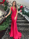 Sexy Halter Strap V-neck Mermaid Sleeveless With Trailing Long Prom Dresses For Party, PG123