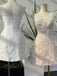Elegant Spaghetti Strap Sleeveless A-line Short Homecoming Dresses, PGH03