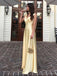 Sexy V-neck Sleeveless A-line Satin Long Prom Dresses For Party, PG783