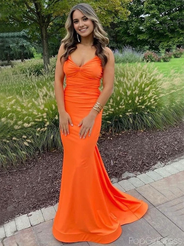 Sexy Spaghetti Strap Sleeveless Mermaid Long Prom Dresses For Party, PG83