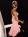 Simple Sweetheart Sleeveless Mermaid Satin Long Prom Dresses For Party, PG467
