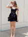 Elegant Off-shoulder Sleeveless Short A-line Homecoming Dresses For Party, PGH107