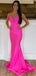 Sexy V-neck Mermaid Long Prom Dresses With Trailing For Wedding Party, PG44