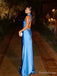 Simple Halter Sleeveless Mermaid Satin Long Prom Dresses For Party, PG423