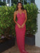Shiny V-neck Sleeveless Mermaid Sequin Long Prom Dresses For Party, PG629