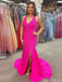 Sexy Halter Strap V-neck Mermaid Sleeveless With Trailing Long Prom Dresses For Party, PG134