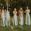 Soft Spaghetti Strap Sleeveless Mermaid Satin Bridesmaid Dresses For Wedding Party, PGB123