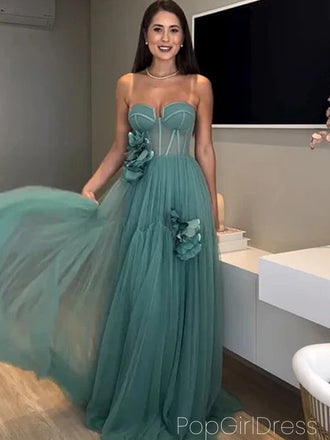 Elegant Sweetheart Sleeveless Mermaid Chiffon Long Prom Dresses For Party, PG1022