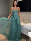 Elegant Sweetheart Sleeveless Mermaid Chiffon Long Prom Dresses For Party, PG1022