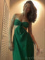 Sexy Sweetheart Sleeveless Mermaid Satin Long Prom Dresses For Party, PG827