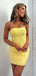 Sexy Spaghetti Strap Sleeveless Short Mermaid Yellow Homecoming Dresses For Party, PGH66