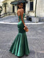 Sexy Sweetheart Sleeveless Mermaid Satin Long Prom Dresses For Party, PG791