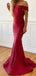 Sexy Off-shoulder Sleeveless Mermaid Prom Dresses With Trailing For Wedding Party, PG32